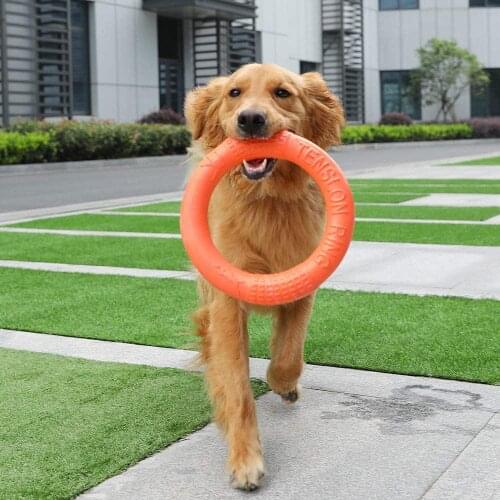 Dog Training Ring Puller Pet Flying Discs Dog Interactive Toy for Puppy Medium Large Dog Resistant Bite Training Playing Toys