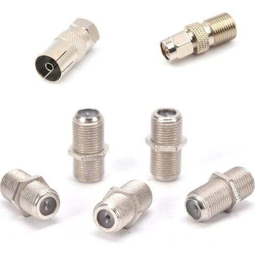 1pc SMA RF Coax Connector / F Male Plug Coaxial Connector Or 10PCS F Type Coupler Adapter Connector Female F/F Jack RG6 Or RG59