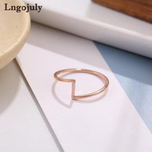 Hot Sale Fashion Women Titanium Steel Ring Jewelry RoseGold Titanium Rings For Women Girlfriend Lovers Engagement Party Jewelry