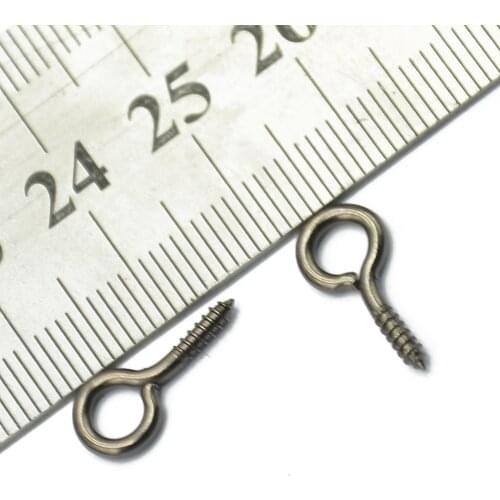 100pcs Hoop Peg Screw Eye Pin Hook Arts Cork Top Bottles Multi Use Findings