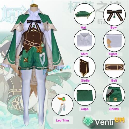 Venti Genshin Impact Cosplay Costume Genshin Impact Venti Cosplay Halloween Carnival Party Cosplay Game Suit