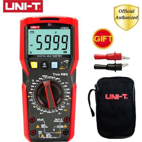 UNI-T UT89X UT89XD True RMS Professional Digital Multimeter Tester NCV 20A Current AC DC Voltmeter Capacitance Resistance Tester