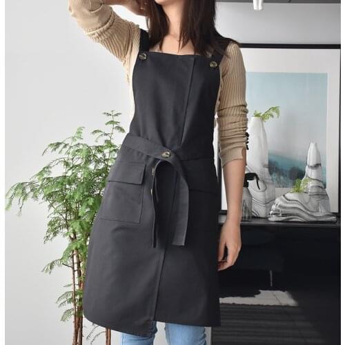 New Silhouette Stylist Apron Adjustable Unisex Cobbler Uniforms With Pockets Art Smock Aprons For Women Beauticians For Workwear
