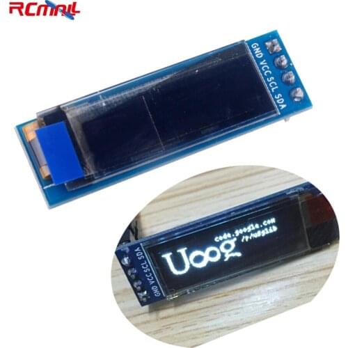 RCmall 0.91" OLED LCD Display Module 128x32 I2C IIC Serial White 0.91 inch 12832 SSD1306 LCD Screen for Arduino FZ2454