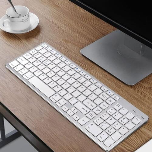 Full Size Bluetooth Wireless Keyboard for Windows iOS Android Computer