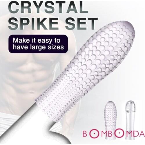 Men Dick Penis Enlargement Sleeve Extender Enhance Condom Silicone Reusable Condom Erection Impotence Aid Sex Products for Men