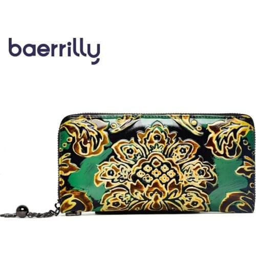 Ladies Wallet With Cell Phone Pocket Fashion Genuine Leather Women Long Wallet Rfid Card Holder Female Clutch Bags Coin Purse