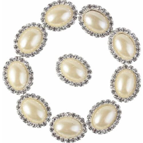 100pc 20*26mm oval pearl Rhinestone Buckle A-diamond Rhine stone acrylic buttons DIY hair accessories, wedding invitation button