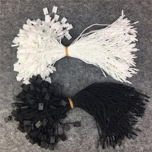 1000pcs High-grade Tag Rope Hanging Granule Custom Clothing Certificate Hand Rope General Plastic Block Buckle Hanging Rope Spot