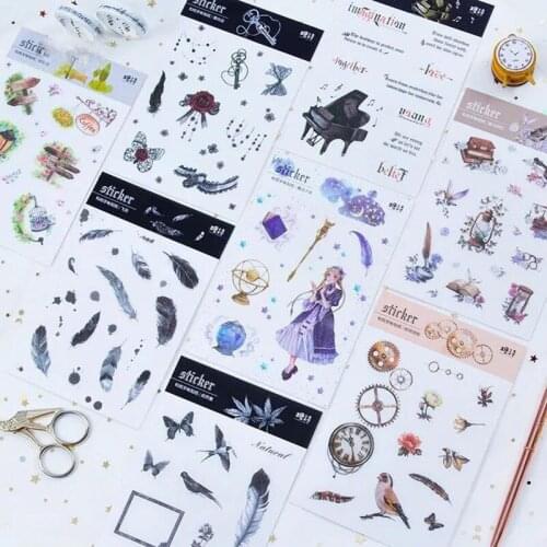 30packs/lot Romantic Series Paper Sticker Decoration Diary Scrapbooking Label Sticker Kawaii Stationery Stickers
