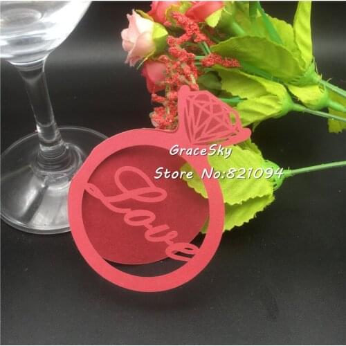50Pcs laser cut Diamond shaped Seat Name RSVP table Cards Wedding Party Invitation wish message Cards for party home Decoration