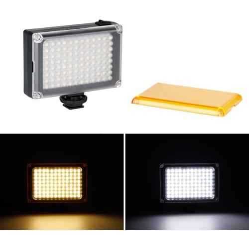 96 LED Video Light Studio Photo Wedding Party Fill-in Light with Yellow/White Filter for DSLR Camera Photography Accessories