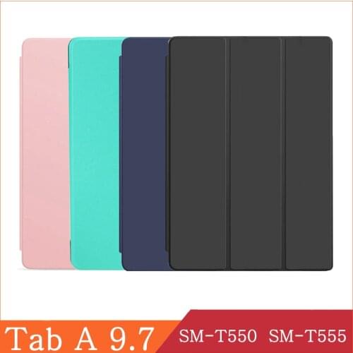 Tablet Case For Samsung Galaxy Tab A SM-T550 SM-T555 9.7 inch WI-FI 3G LTE Protective PU Leather Flip Cover Stand Coque Capa