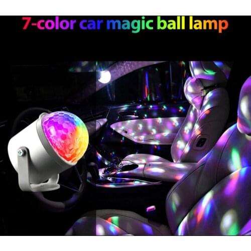 Decorative Lamps Lights Colorful Rotating Fantasy Ball Light Family KTV Car Flashing Projection Light Star Voice Control Light