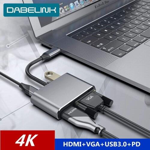 USB C HDMI dock VGA Adapter Type C to HDMI docking 4K Thunderbolt 3 usb c hdmi PD charging for Galaxy Huawei Mate Pro HDMI HUB