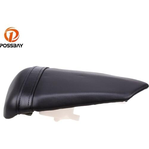 POSSBAY Leather Motorcycle Rear Seat Pillion Cover Scooter Passengers Cushion Seat For Yamaha YZF R6 2006-2007 Solo Saet Cover