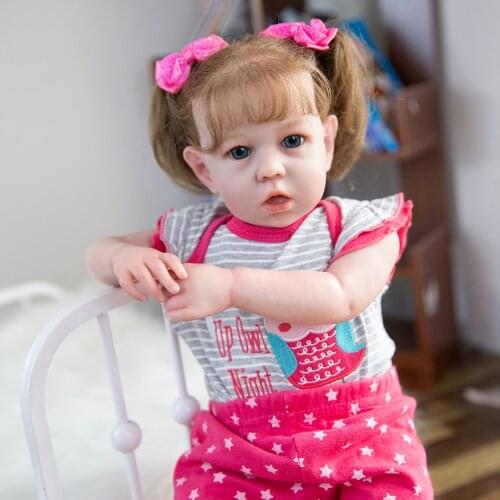 Spring Style 20 Inches Reborn Baby Doll Soft Silicone Vinyl Dolls Toy For Child Birthday Reborn Baby Doll