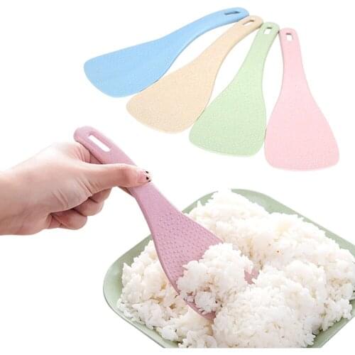 Rice Cooker Shovel Rice Spoon Kitchen Utensil Non Stick Kitchen Accessories Wheat Straw Plastic Kitchen Tool