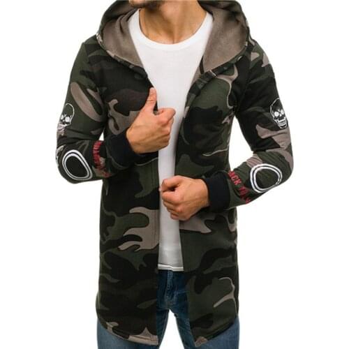Skull Printed Men Hoodies Sweatshirts 3D Printed Funny Hip HOP Hoodies Novelty Streetwear Hooded Camo Jacket Personality Coat