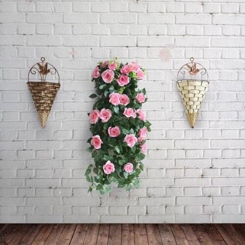 Wall Mounted Hanging Pot Cone Planter Flower Basket Vase for Home Yard Decor