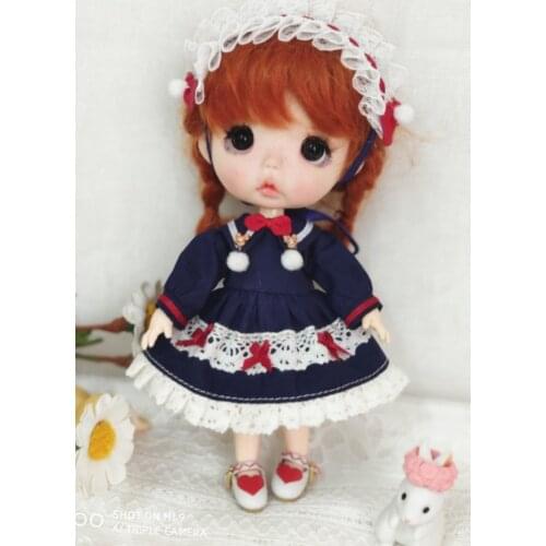 New Ob11 Clothes Princess Dress Navy Blue Snow Theme 16cm Doll Obitsiu 11 Clothes GSC YMY P9 Universal Accessory