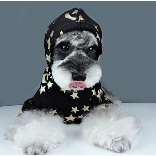 New Schnauzer Hoodie Winter Dog Coat for Small Medium Dogs French Bulldog Sweater Dog Warm Jacket Yorkie Clothing A143