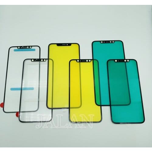 JALAN 5pcs Front glass for XS MAX cracked glass display Oled touch screen replacement repair outer glass refurbish