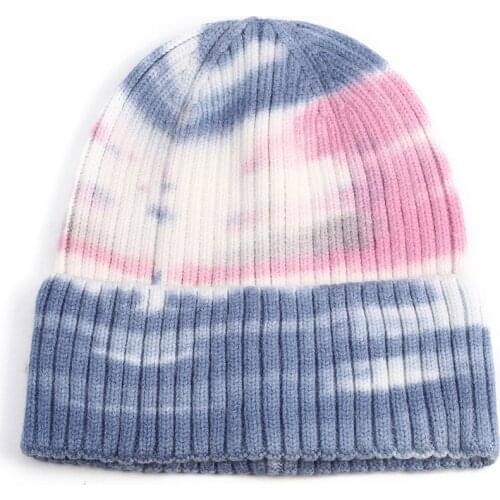 Girls Warm Soft Knit Slouchy Cashmere Beanie Women Floppy Winter Hat 2020 New Men Tie Dye Beanie