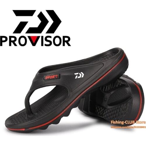 Daiwa Fishing Slippers Beach Summer Casual Footwear Sandals Indoor Comfortable Flip Flops for Men Massage Water Shoes Outdoor