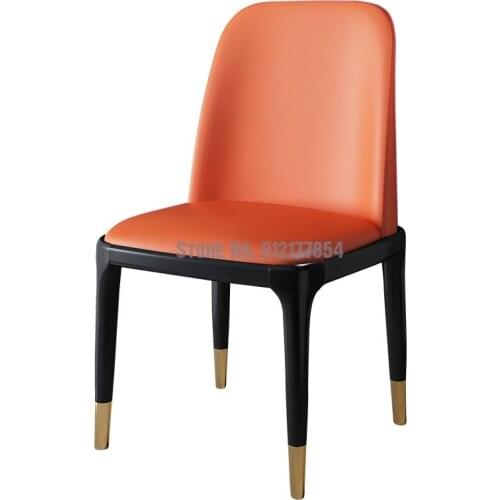 Nordic Solid Wood Chair Light Luxury Dining Chair Home Soft Package Restaurant Dining Table Chair Study Chair Hotel Simple Backr