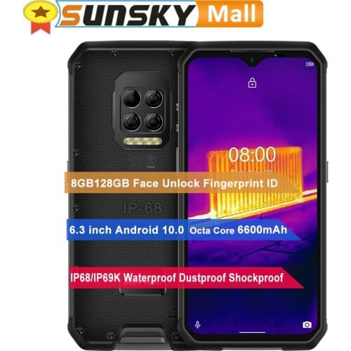 Ulefone Armor 9 Rugged Phone 8GB 128GB Face Fingerprint ID 6600mAh 6.3 inch Android 10.0 Helio P90 MTK 6779 Octa Core 4G OTG NFC