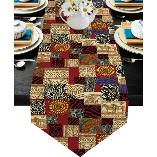 African Ethnic Style Modern Table Runner Wedding For Party Event Home Decoration Table Cover Mat Decor Accessories