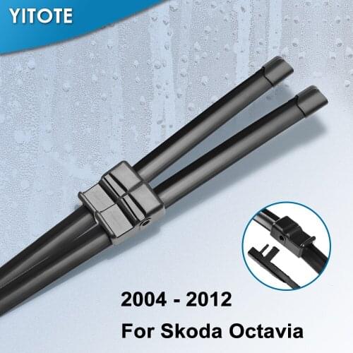 YITOTE Windscreen Wiper Blades for Skoda Octavia 24"&19" Fit Side Pin Arms 2004 2005 2006 2007 2008 2009 2010 2011 2012