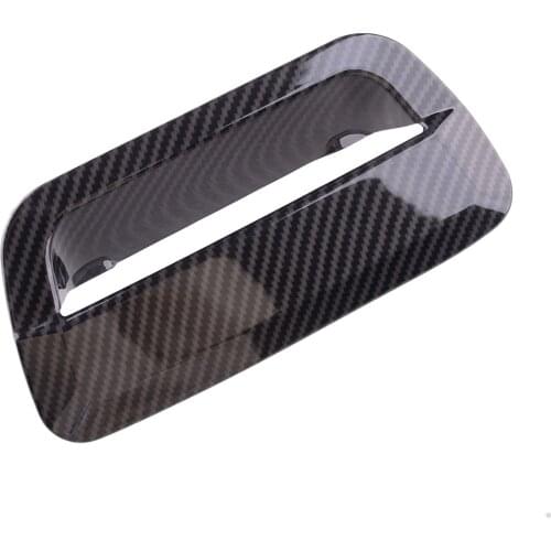 Plastic Carbon Fiber Style Rear Trunk Door Tail Gate Handle Bowl Cover Trim Fit For Jeep Grand Cherokee 2014-2017 2018 2019 2020