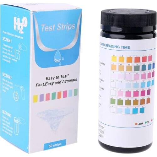 50Strips Water Test Strips 7in1 Bromine pH alkalinity Nitrite Chlorine Hardness