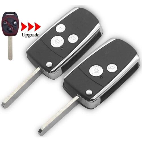 Kutery 10pcs/Lot Upgrade Folding Car Key Shell For Honda Accord Civic CRV Pilot Fit Odyssey 2/3Buttons Remote Key Case Fob Cover