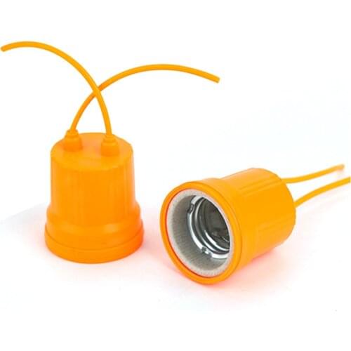 E27 Screw Lamp Holder Suspension Type Ceramic Lamp Holder with Wire Chandelier Lamp Holder Ceramic Light Bulb Lamp Socket