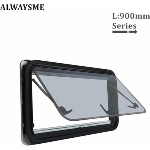 ALWAYSME Length 900mm Series Push Out Window Skyelight With Shade and Insect Screen For RV,Home