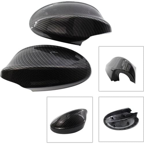 High quality Car Side Mirror Covers Cap For B-MW 3 Series E90 2005-2007 1 Pair Glossy Carbon Fiber Auto door mirror cover