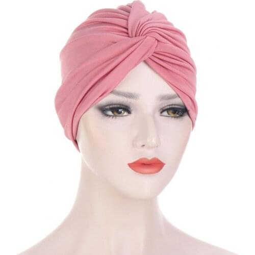 Women Headscarf All-match Four Seasons Protective Comfortable Hair Loss Cover Warp Knitting Head Wrap for Taking Shower