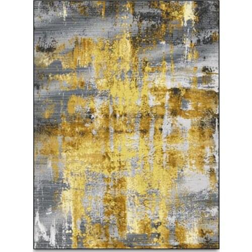 200*300cm Nordic simple dark gray white abstract gold foil ink wash living room bedroom kitchen bedside carpet floor mat