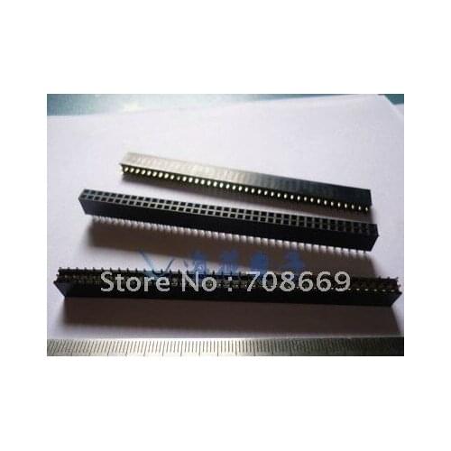 50pcs Pitch 2.54mm 2x40 Pin Female Double Row Pin Straight Header Strip