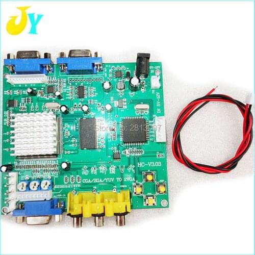 Free shipping RGB/CGA/EGA/YUV to VGA Video Converter Board CRT to LCD monitor converter board for game machine