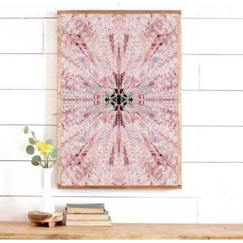 Bohemian Wall Art Abstract Print Pink Modern Boho Poster Art Canvas Painting Picture for Living Room Home Wall Decoration