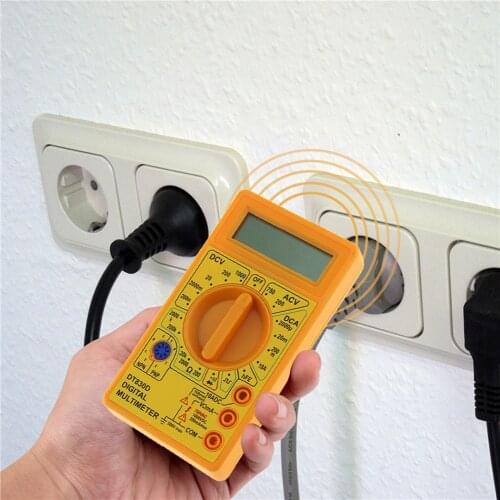 Mini Digital AC/DC Voltage Multimeter Current Ohm Voltmeter Ohmmeter Tester Portable Diode Triode Monitoring Regulator with Pens