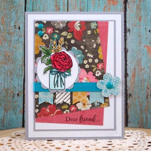 Flowers Background Blooms Love Metal Cutting Dies&Cordinating Stamps For Scrapbooking Craft Die Cut Card Making Embossing