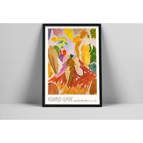 Danish Edvard Weie Exhibition Poster Modern abstract Style Wall Art Canvas Painting Print Pictures for Living Room Home Decor