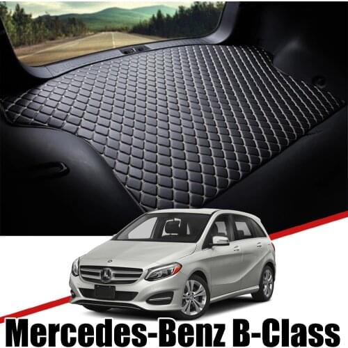 For Mercedes Benz B Class 2005 ~ 2020 Leather Car Trunk Mat W245 W246 W247 Carpet Tail Cargo Liner Boot Pad B160 B180 B200 B220