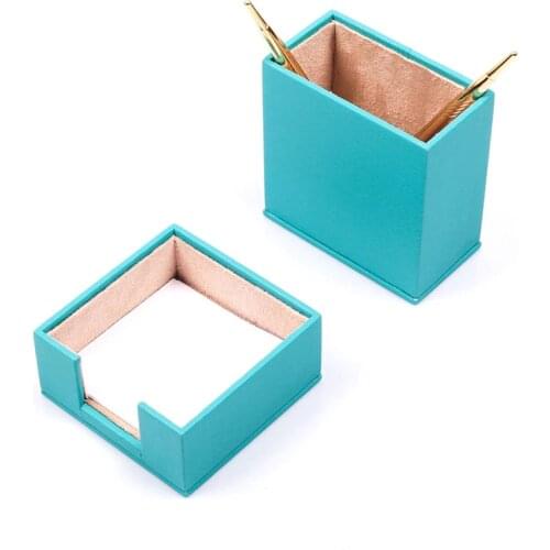 Double Desk Set / Pen Box And Note Paper Holder (Desk Organizer Office Accessories Desk Accessories Office Supplies)