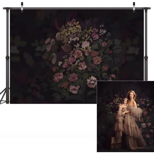 Flowers Painting Portrait Photography Backdrop Photo Studio Vintage Floral Baby Shower Art Photo Background Birthday Photocall